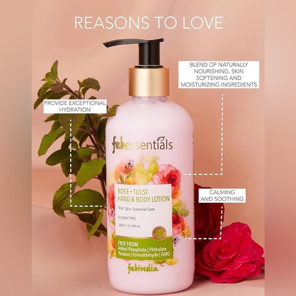 Fabindia Rose & Tulsi Hand & Body Lotion - Picture 3 of 7